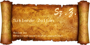 Szklenár Zoltán névjegykártya